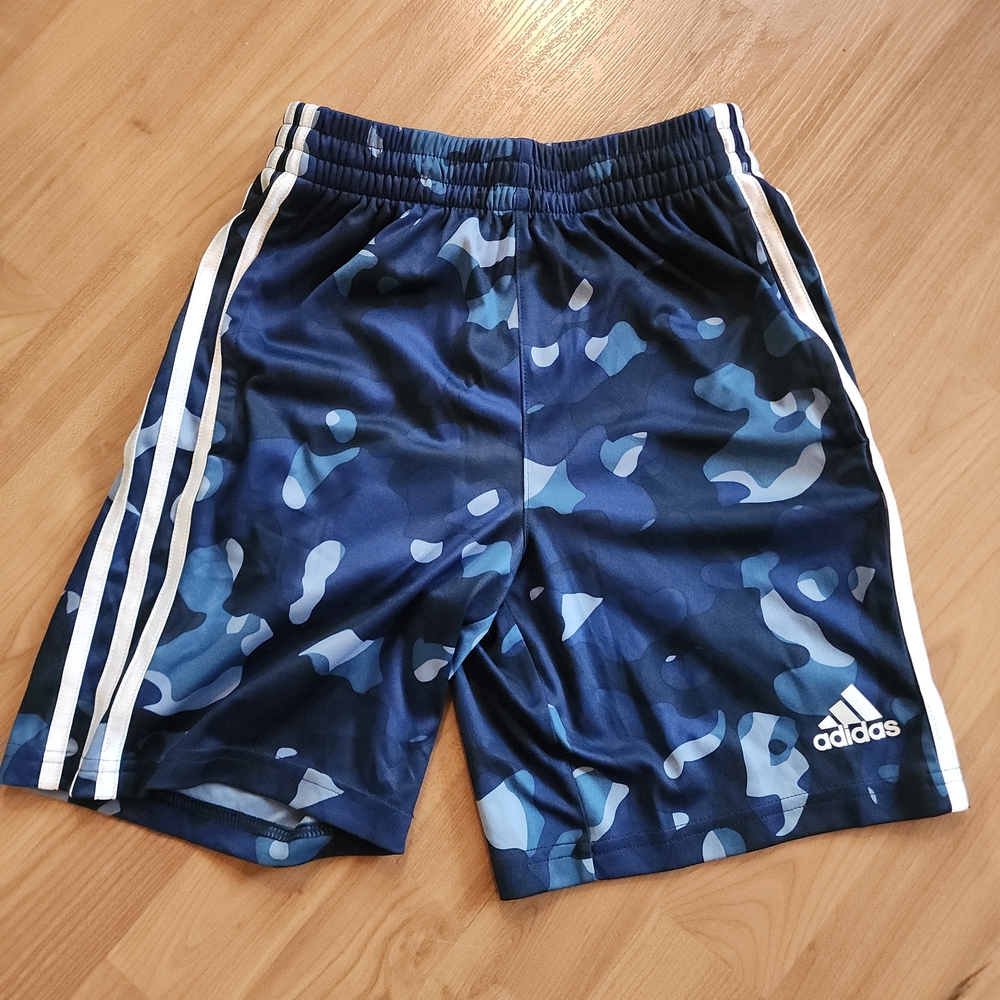 Adidas Blue Camo Athletic Shorts